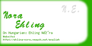 nora ehling business card